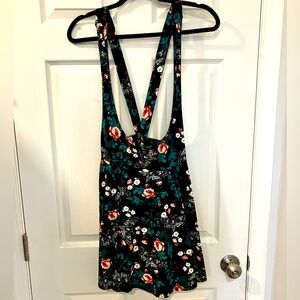 Hot Topic Midnight Hour Floral Deathmoth print suspended skirt size medium